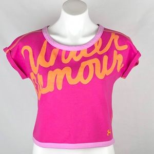 Under Armour Allseason Gear Crop T-Shirt Top Neon